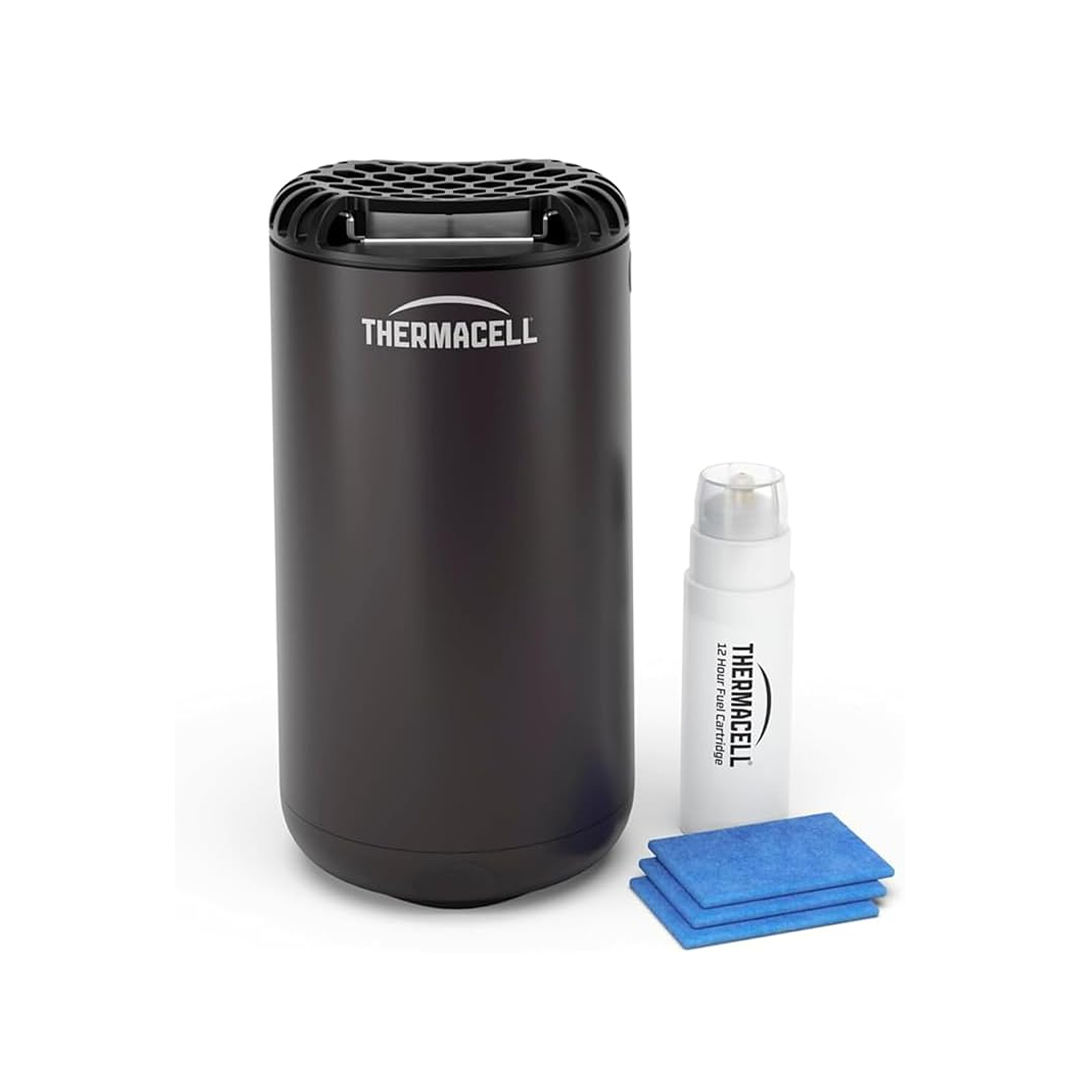 Difusor Anti-mosquitos para exterior (20m2, sem deet) Inclui Difusor + recargas, Preto