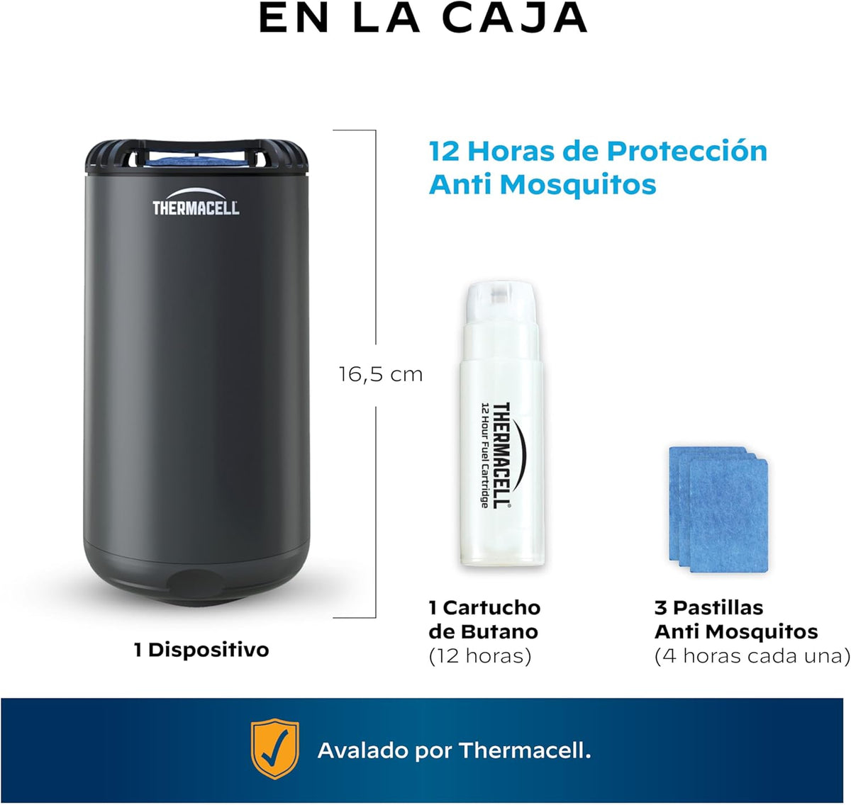 Difusor Anti-mosquitos para exterior (20m2, sem deet) Inclui Difusor + recargas, Preto