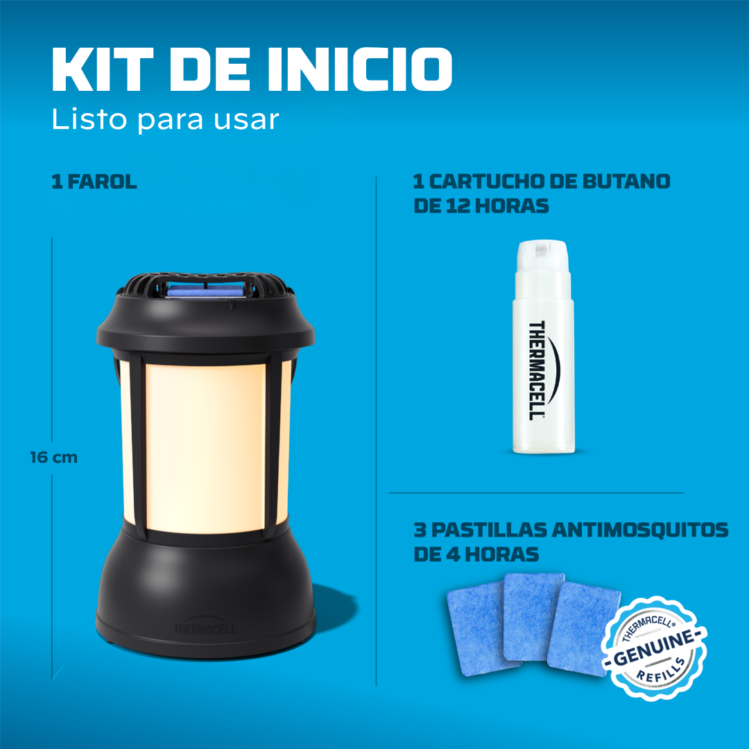 Thermacell Outdoor Mosquito Repeller Lantern with Light – 20 m² Protection, DEET-Free
