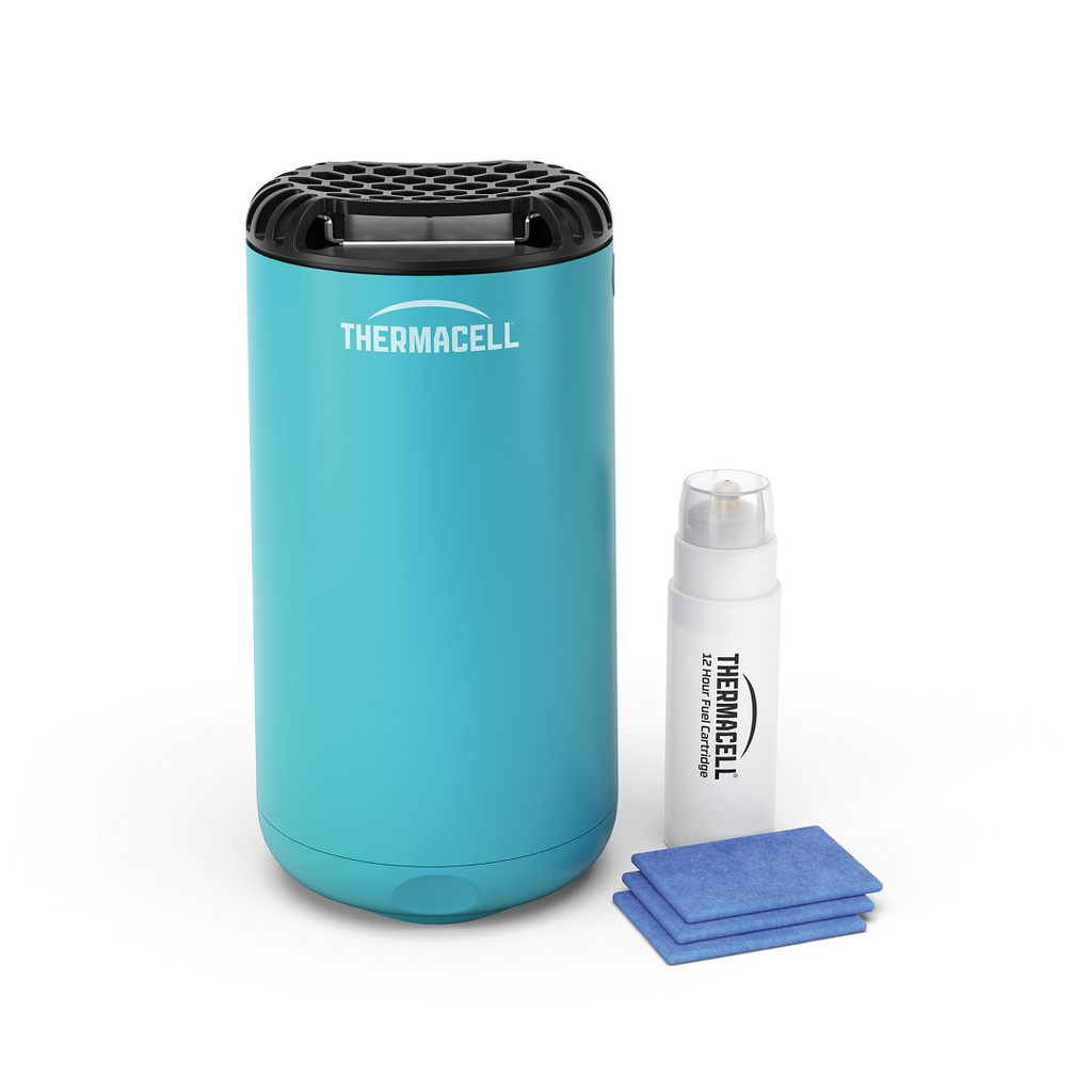 Difusor Anti-mosquitos para exterior (20m2, sem deet) Inclui Difusor + recargas, Azul