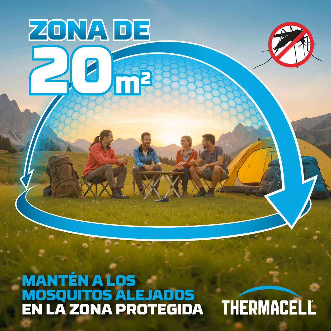 Difusor Anti-mosquitos Portátil para exterior (20m2, sem deet) Preto