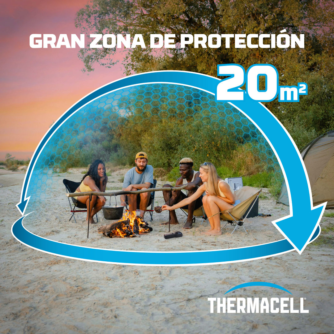 Difusor Anti-mosquitos Portátil para exterior (20m2, sem deet) Preto