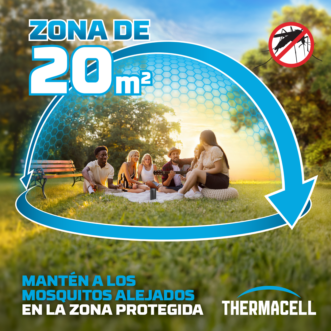 Difusor Anti-mosquitos para exterior (20m2, sem deet) Inclui Difusor + recargas, Azul-marinho