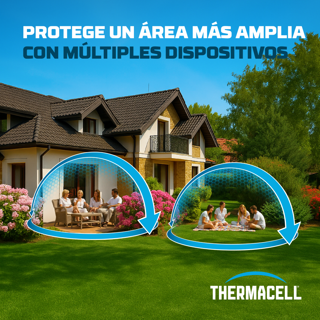 Difusor Anti-mosquitos para exterior (20m2, sem deet) Inclui Difusor + recargas, Azul-marinho