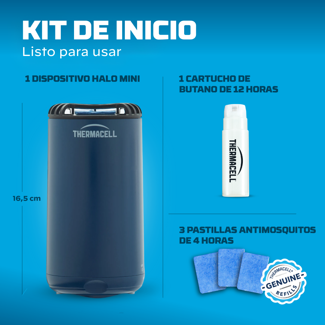 Difusor Anti-mosquitos para exterior (20m2, sem deet) Inclui Difusor + recargas, Azul-marinho
